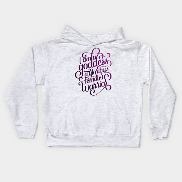 Pawnee Goddess Kids Hoodie by polliadesign